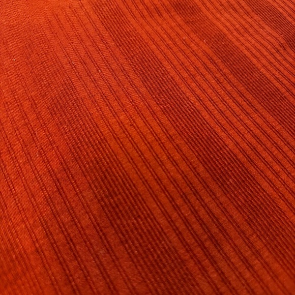 CHIC Burnt Orange Rust Long Sleeve Green Floral Geometric Embroidered Top No Tag - Picture 10 of 11